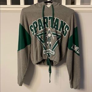 MSU cropped hoodie